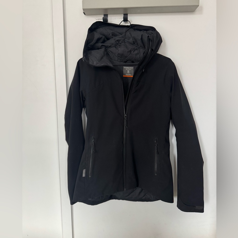 Icebreaker MerinoLoft Stratus Transcend Hooded Jacket Women’s, Black, Medium
